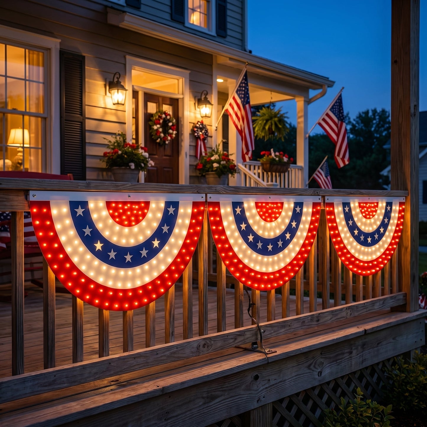 3 x 6 Ft LED Patriotic Bunting Banner for America's 250th