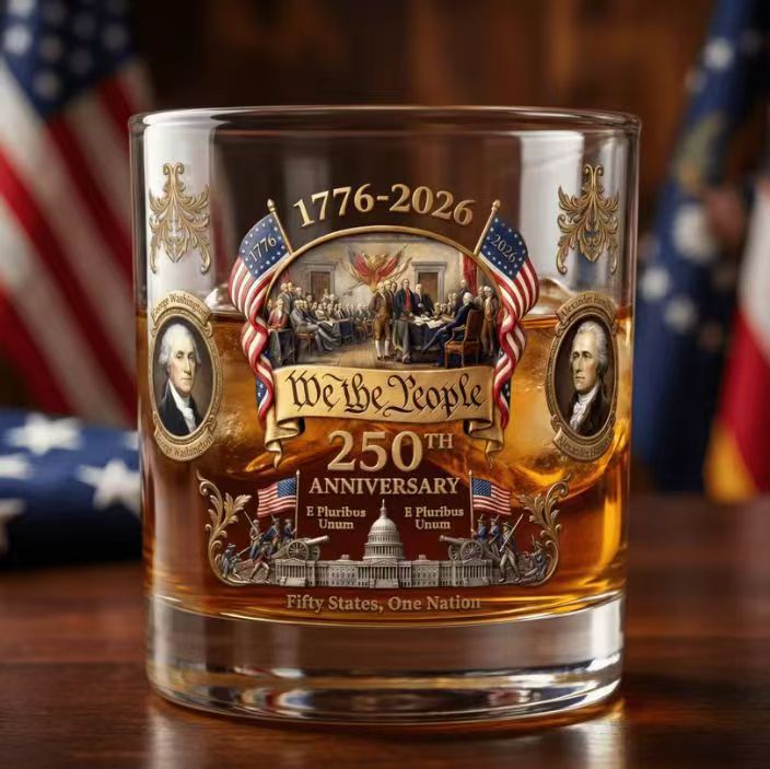 Limited Edition 2026 USA 250th Anniversary Commemorative Glass – 1776-2026 Heritage Edition