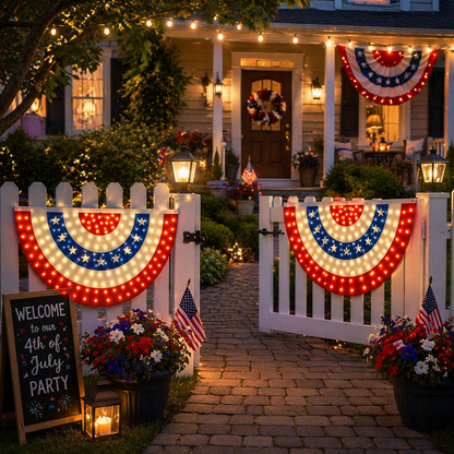 3 x 6 Ft LED Patriotic Bunting Banner for America's 250th