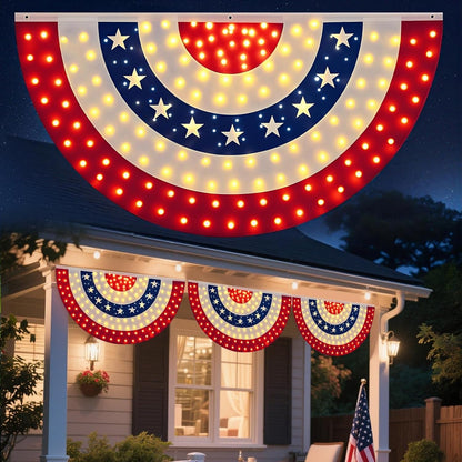 3 x 6 Ft LED Patriotic Bunting Banner for America's 250th